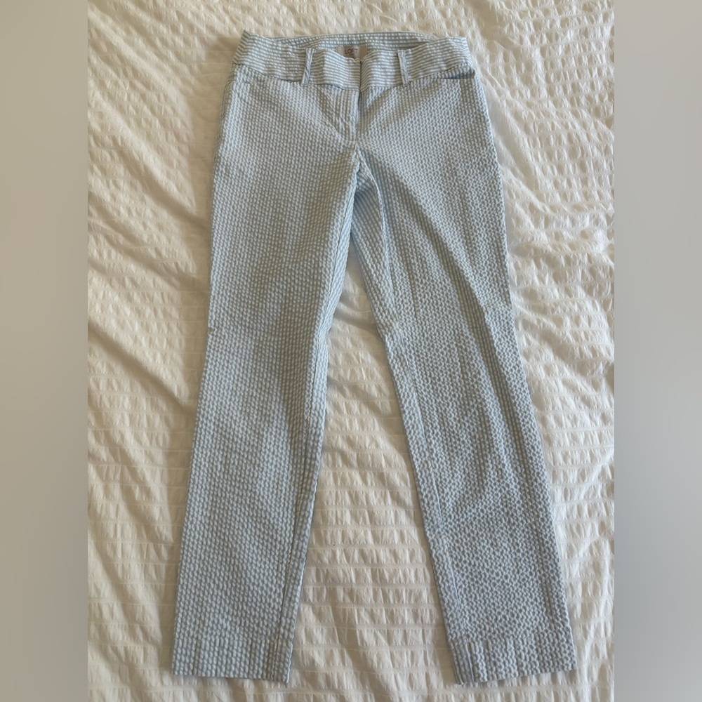 LOFT Light Blue Textured Women’s Pant